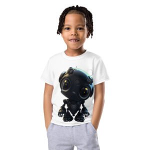 T-shirt col ras du cou enfant robot Rhéane