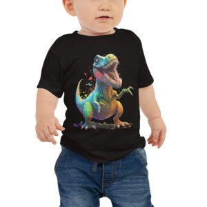 T-shirt à Manches Courtes en Jersey pour Bébé Joli Dinosaure