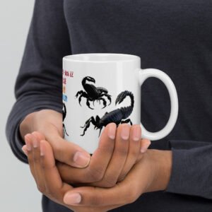 Mug Blanc Brillant Scorpion Astrologie