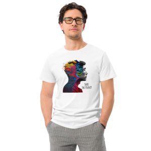 T-shirt premium en coton homme Asian man Save the Planet