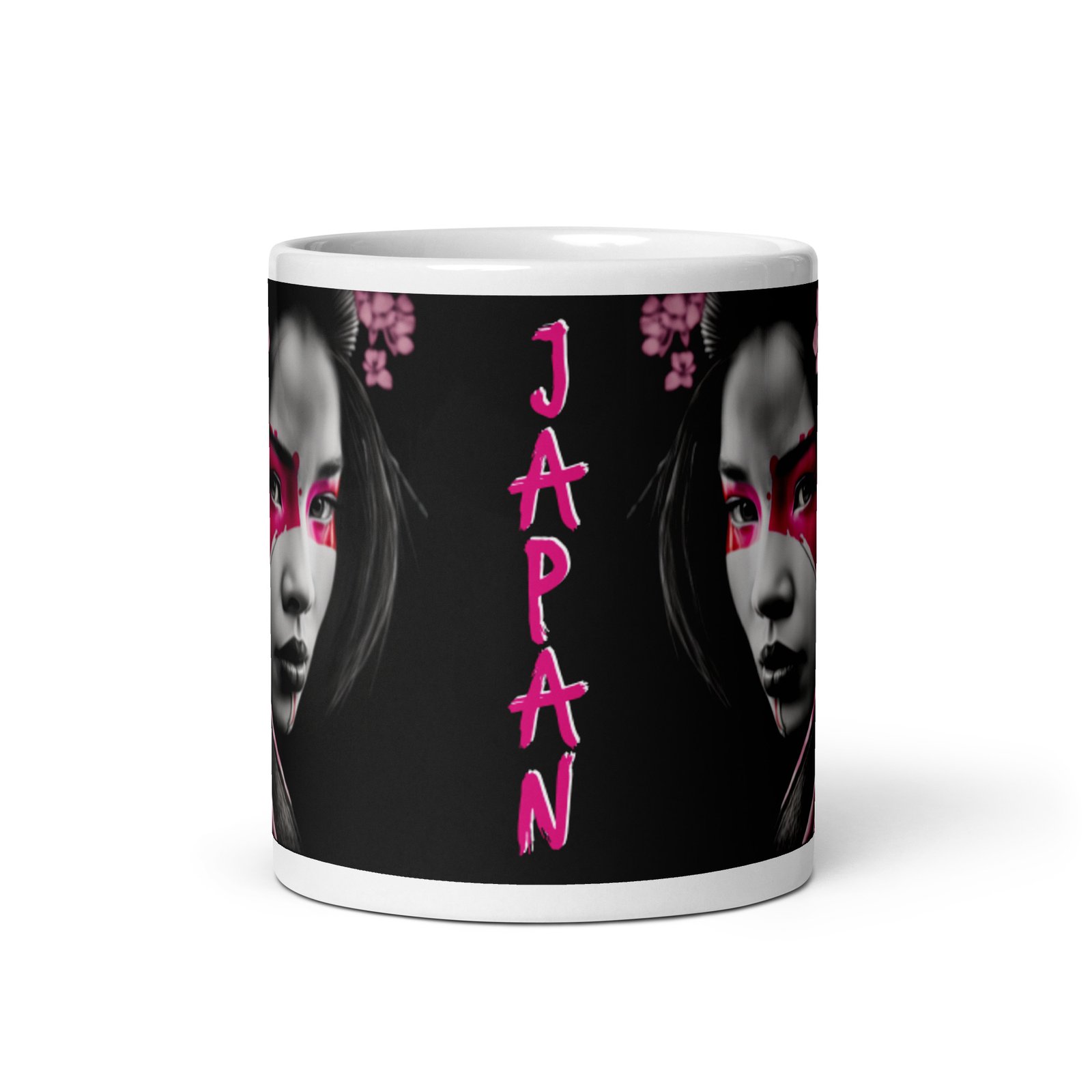 Mug Blanc Brillant Japan Woman Geisha – Image 4