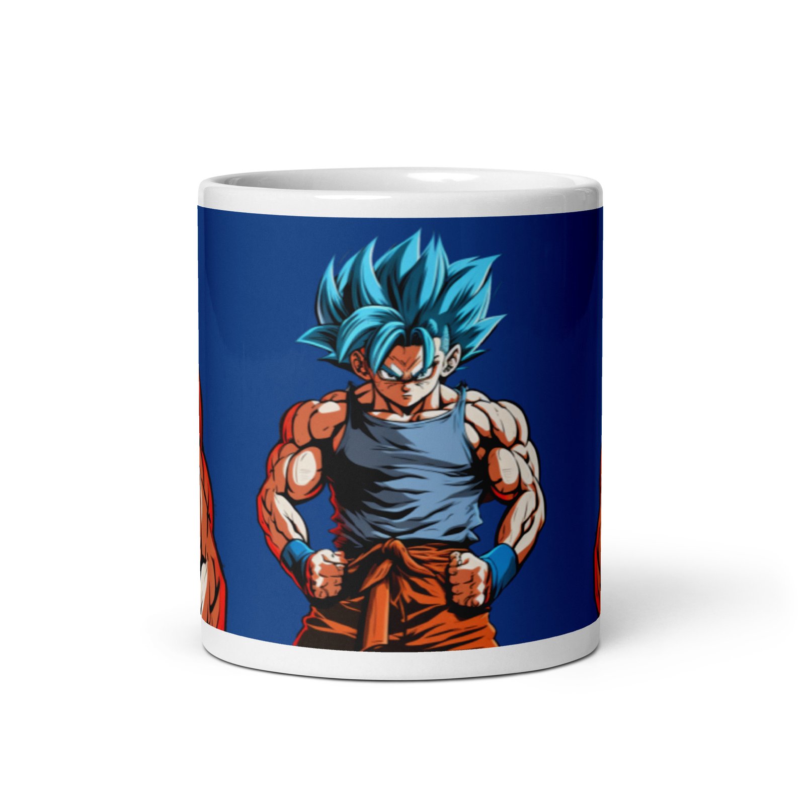 Mug Blanc Brillant SGoku blue – Image 4