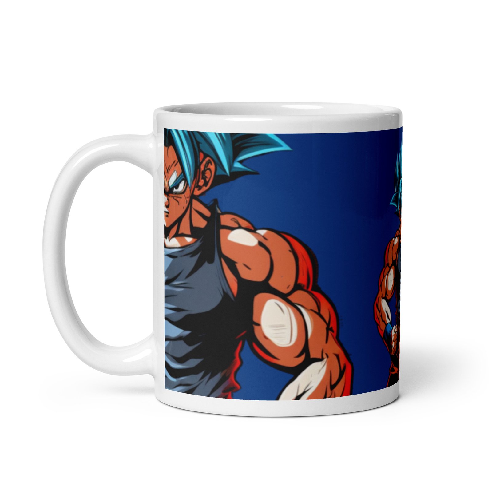 Mug Blanc Brillant SGoku blue – Image 3