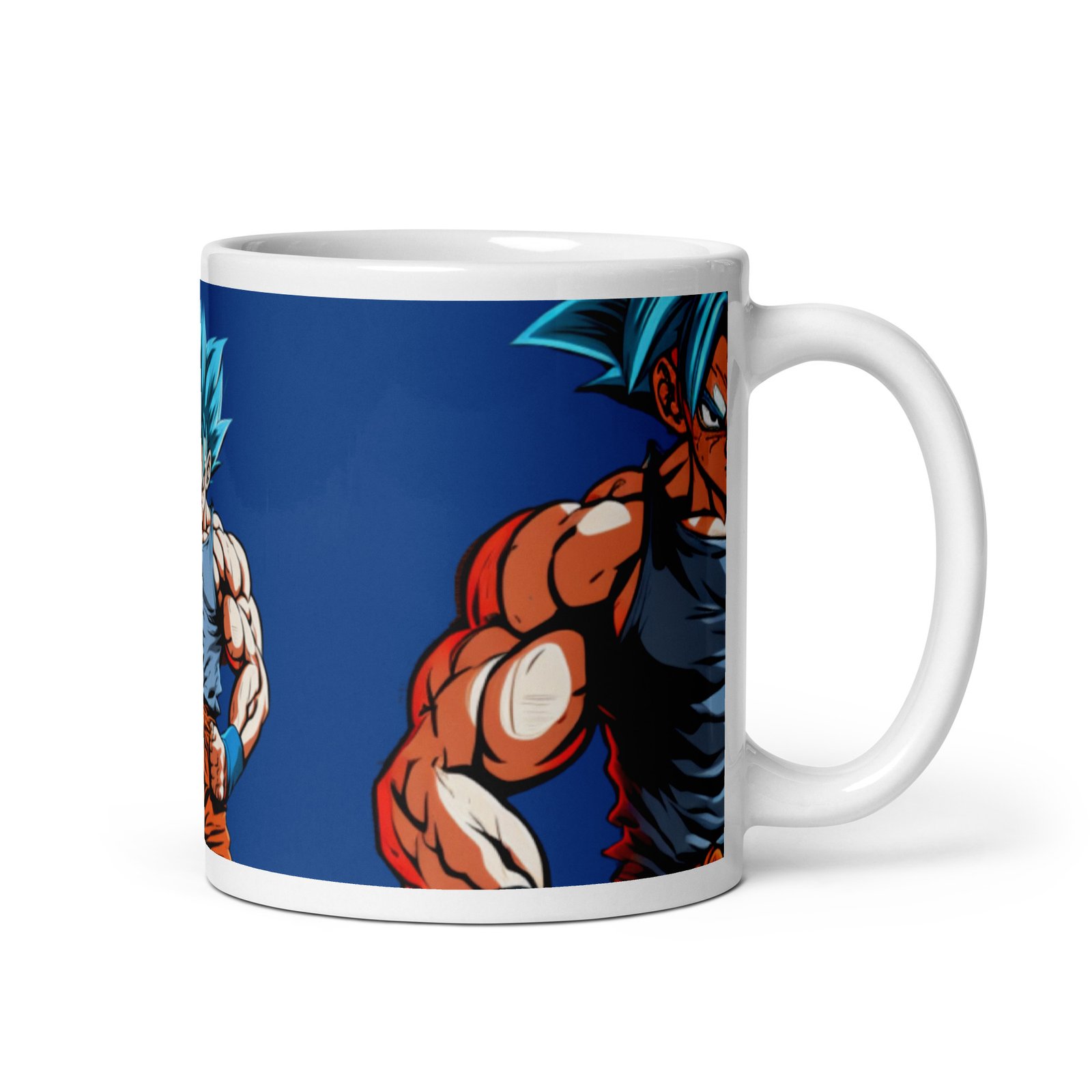 Mug Blanc Brillant SGoku blue – Image 2
