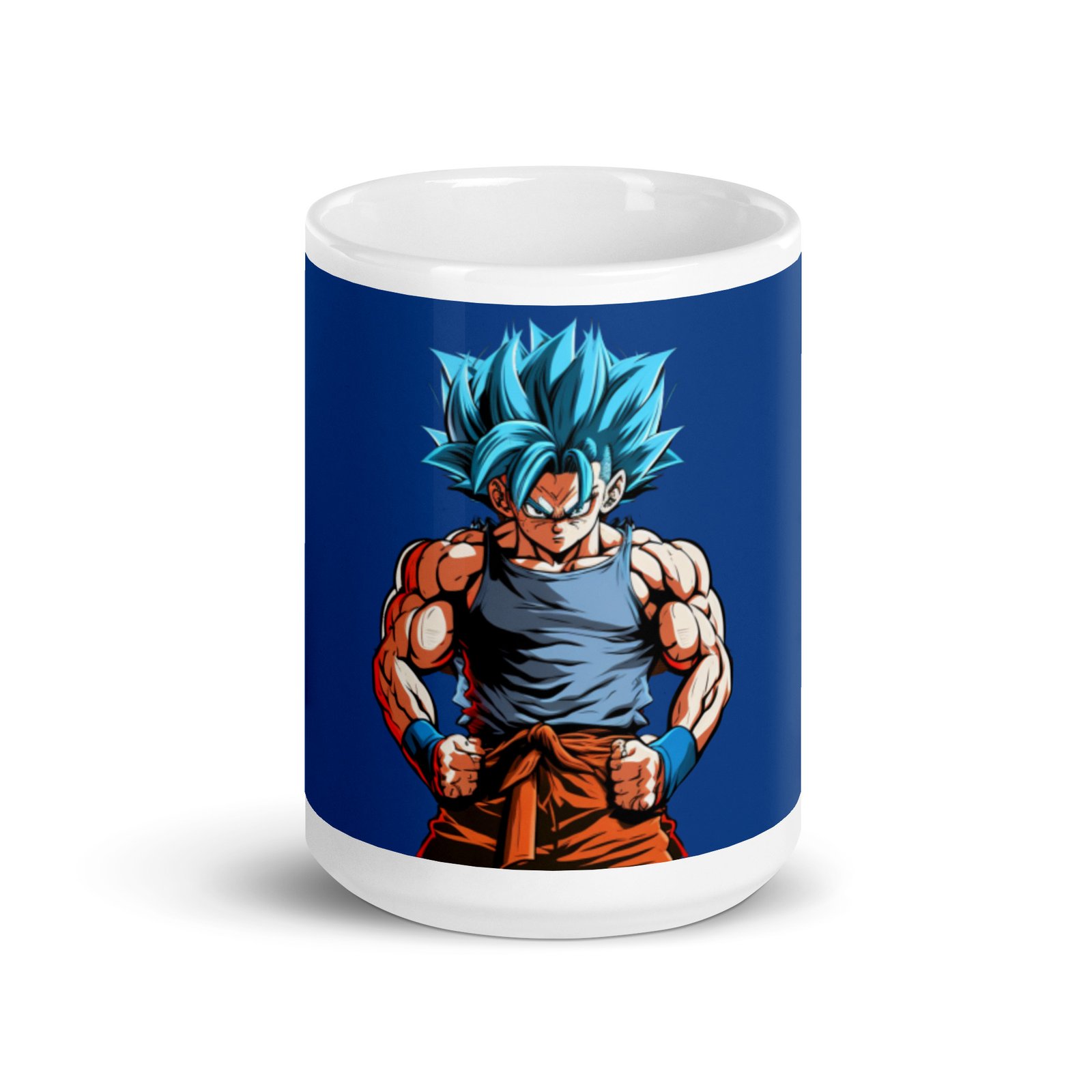 Mug Blanc Brillant SGoku blue – Image 6