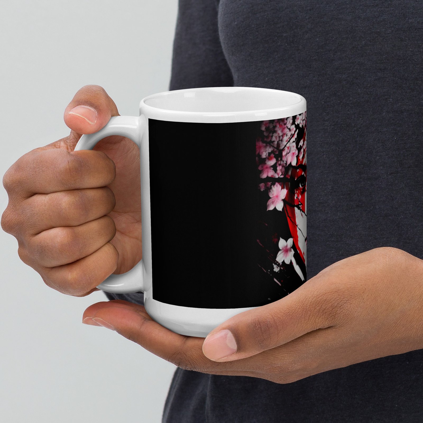 Mug Blanc Brillant Japan-Geisha – Image 4