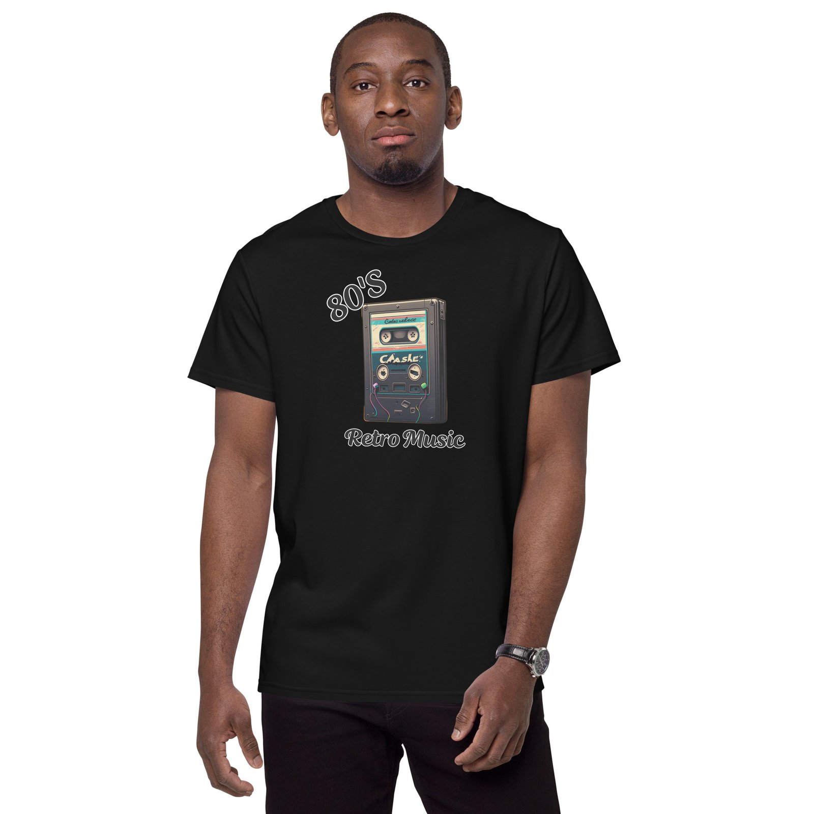 T-shirt premium en coton homme 80'S Retro Music – Image 3