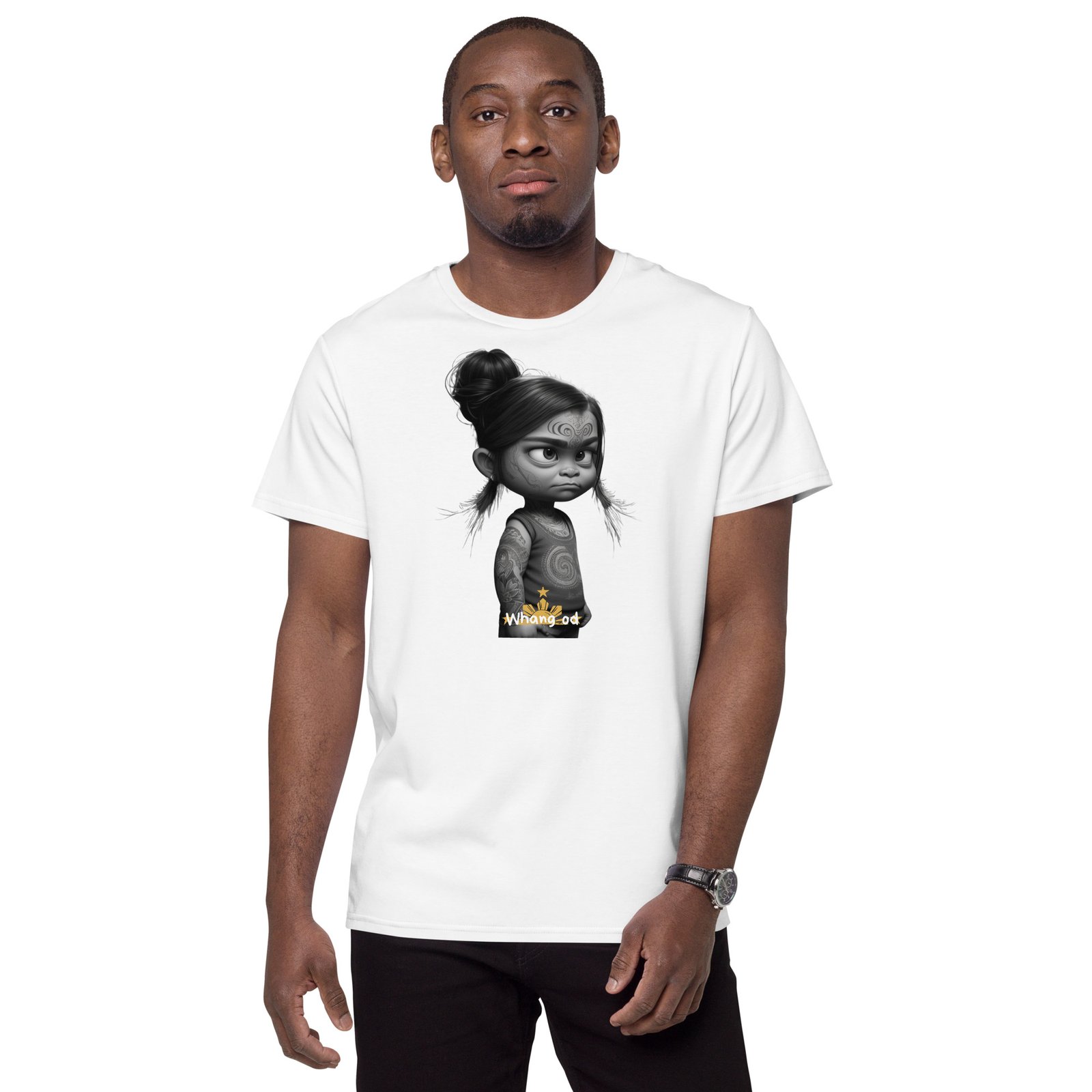 T-shirt premium en coton homme Whang Od Cartoon – Image 3