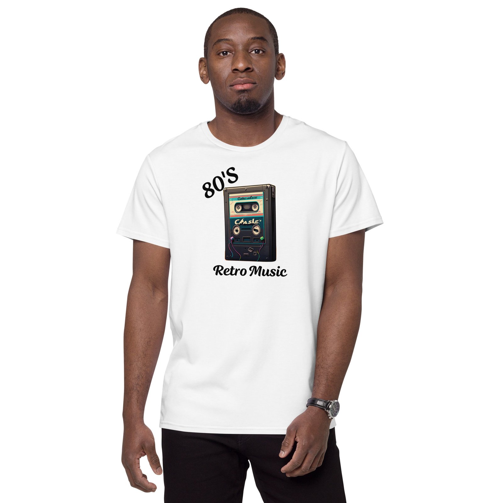T-shirt premium en coton homme 80'S Retro Music – Image 11