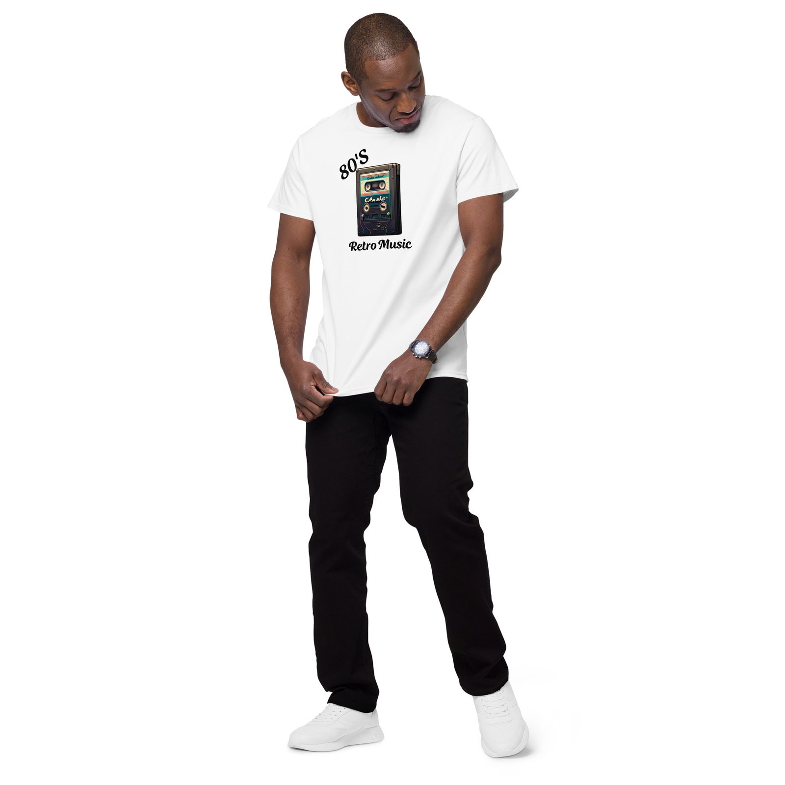 T-shirt premium en coton homme 80'S Retro Music – Image 10