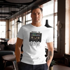 T-shirt premium en coton homme Back to 80's