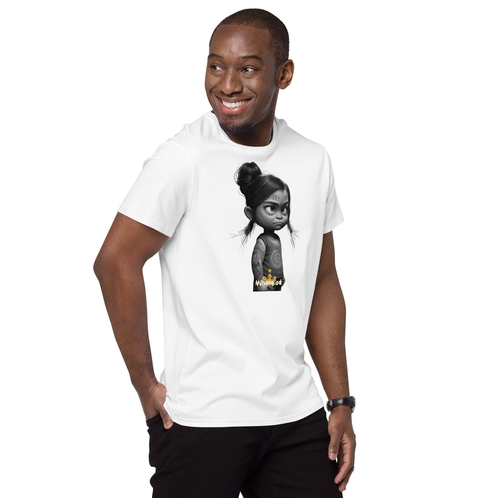 T-shirt premium en coton homme Whang Od Cartoon – Image 7
