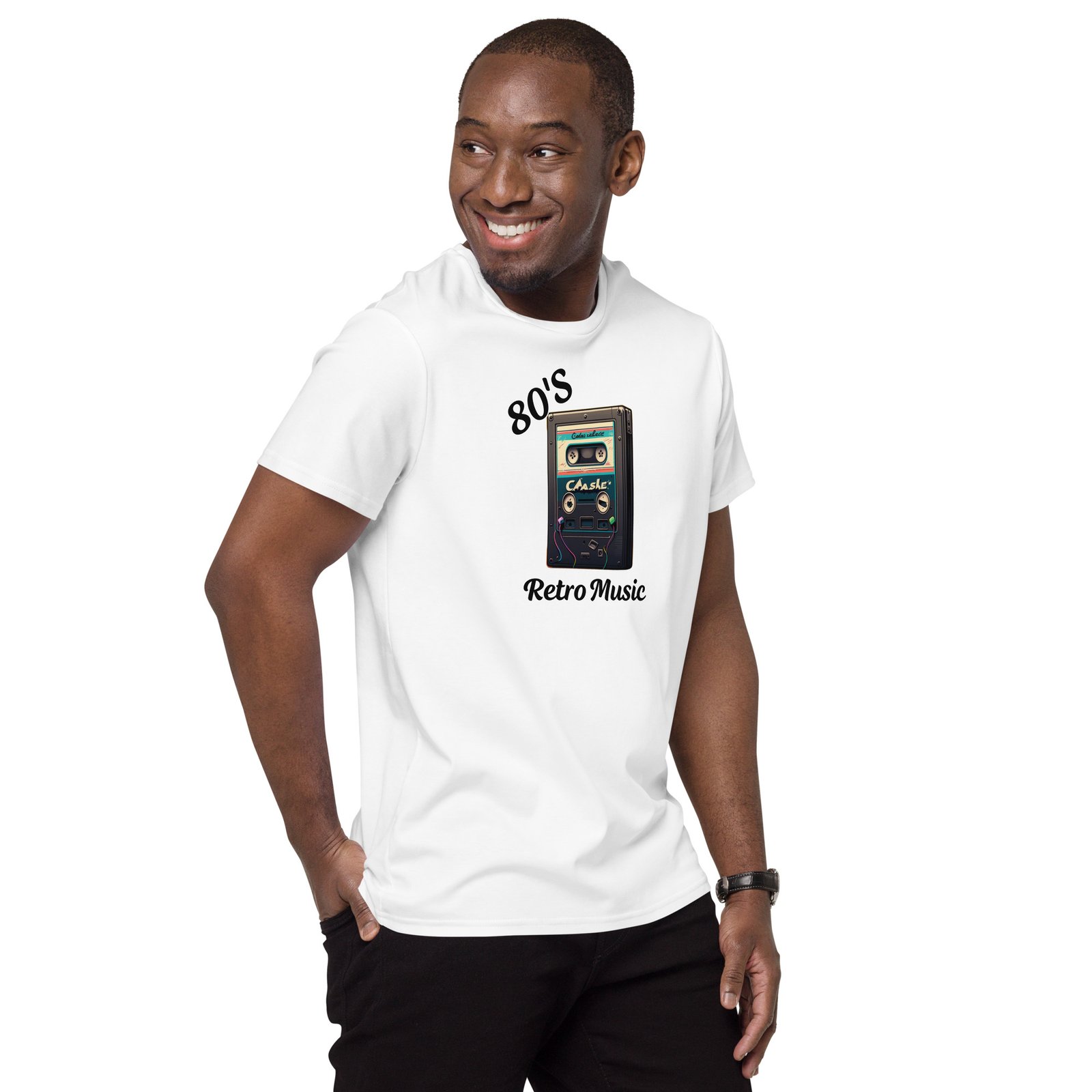 T-shirt premium en coton homme 80'S Retro Music – Image 16